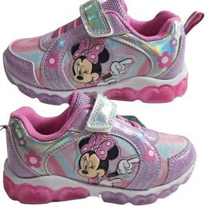 Disney shoes for‎ girls sneakers with LED light without laces Pink Size 7 (15cm)